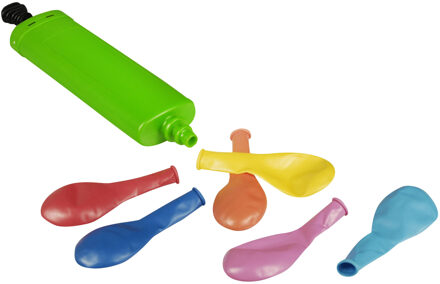 Papstar Ballonnen met ballonnenpomp - Ballonnen Multikleur