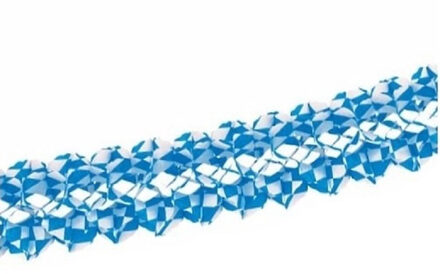 Papstar Bayern/Oktoberfest thema feest slinger wit/blauw 4 meter