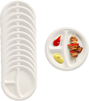 Papstar BBQ wegwerp vakjes borden - 100x stuks - D23 cm - suikerriet - biologisch afbreekbaar
