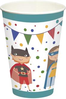 Papstar Bekers Superhero karton 0,2l Ø7x9,7cm multi