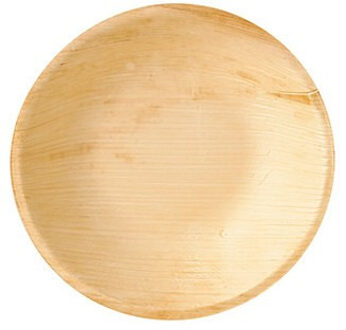 Papstar Biologisch afbreekbare schaaltjes - 6x stuks - palmblad - Dia 17,5 cm - bakjes