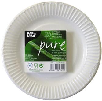 Papstar bord karton 19cm pak a 25st. wit