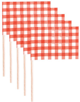 Papstar Cocktailprikkers - Boerenbond - 400x stuks - 8 cm - ruit - tapas - hapjes - prikkertjes