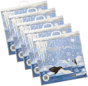 Papstar Draagtas koeltas voor lunch en flessen/voedsel - 10x - Frosty - 18 Liter - 52 x 52 cm