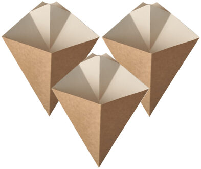 Papstar Frietzakken - Patatzakken - Puntzakken - 200x stuks - karton met saushouder - 19 X 16 cm - 100 gram