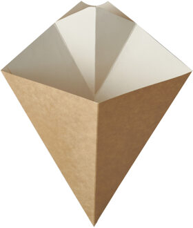 Papstar Frietzakken - Patatzakken - Puntzakken - 50x stuks - karton met saushouder - 19 X 16 cm - 100 gram