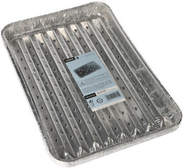 Papstar - Grill schalen - 34,5x22,4x3 cm - 5 Stuks - Aluminium - Quali