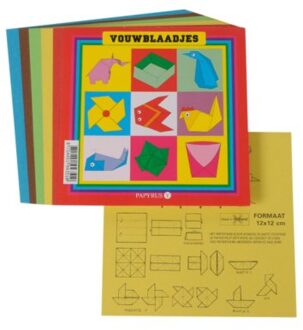 Papyrus Vouwblaadjes vierkant 12x12cm 65gram assorti