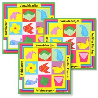 Papyrus Vouwblaadjes vierkant 20x20cm 65gram assorti