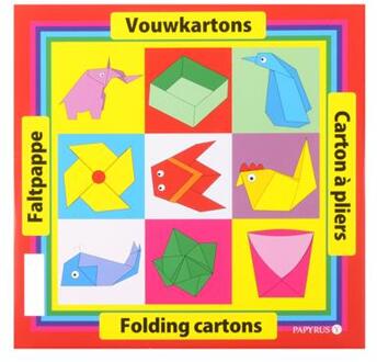 Papyrus Vouwkartons vierkant 20x20cm 105gram assorti