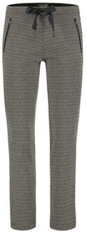 PARA MI Broek kim knitted jacquards herringbone black Veelkleurig - 38