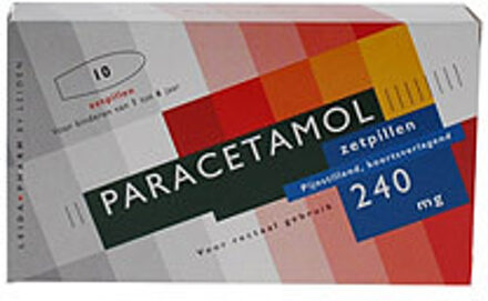 Paracetamol - 240 mg - 10 Zetpillen