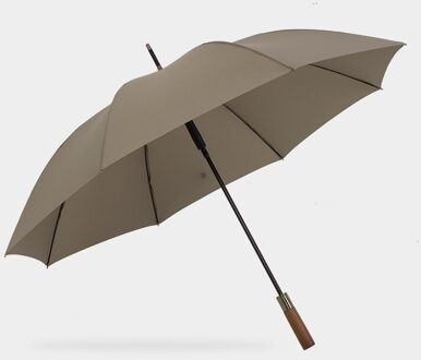 Parachase Grote Automatische Paraplu Mannen Business Winddicht Golf Grote Paraplu Regen Vrouwen Houten Handvat Clear Zon Grote Paraplu 8K khaki