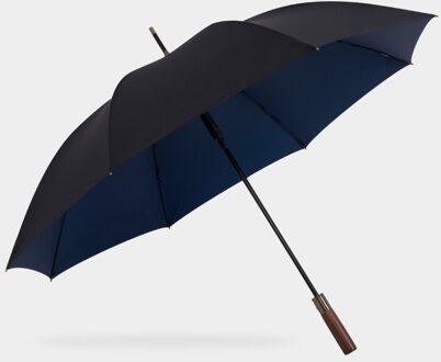 Parachase Grote Automatische Paraplu Mannen Business Winddicht Golf Grote Paraplu Regen Vrouwen Houten Handvat Clear Zon Grote Paraplu 8K zwart marine (280T)