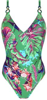 Paradis Sauvage V-hals badpak Multicolor bloemen ABB6982 - 80D