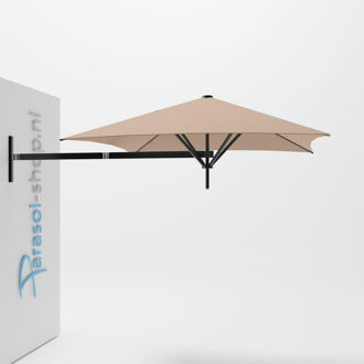 Paraflex muurparasol 200x200cm zwarte Neo arm   (Avena)