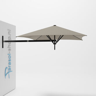 Paraflex muurparasol 200x200cm zwarte Neo arm   (Taupe)