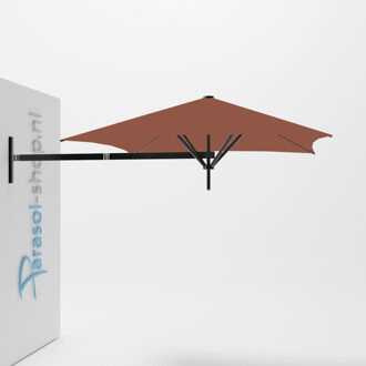 Paraflex muurparasol 200x200cm zwarte Neo arm   (Terra)