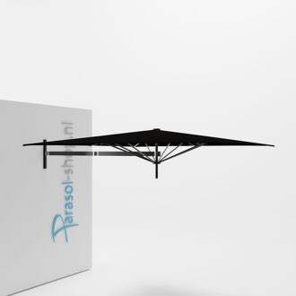 Paraflex muurparasol 230x230cm zwarte Neo arm   (Black)