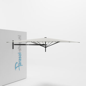 Paraflex muurparasol 230x230cm zwarte Neo arm   (Marble)