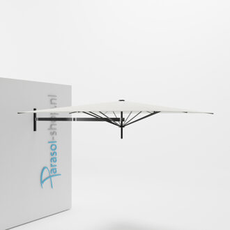 Paraflex muurparasol 230x230cm zwarte Neo arm   (Natural)