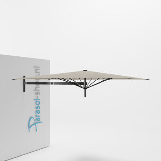 Paraflex muurparasol 230x230cm zwarte Neo arm   (Taupe)