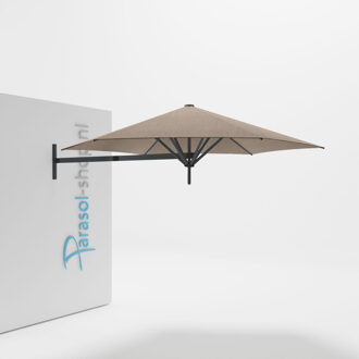Paraflex muurparasol 270cm zwarte Neo arm   (Taupe)