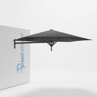 Paraflex muurparasol 300cm zwarte Neo arm   (Flanelle)