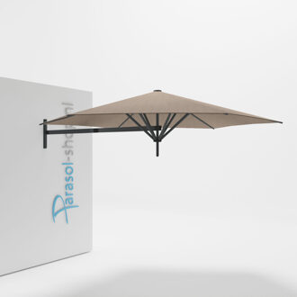 Paraflex muurparasol 300cm zwarte Neo arm   (Taupe)