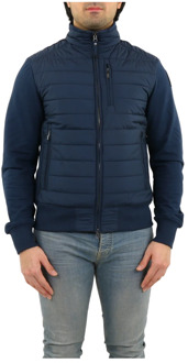 Parajumpers Elliot gewatteerd jack met opstaande kraag en ritszakken Donkerblauw - XL