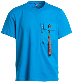 Parajumpers Mojave Blauwe Juweel T-shirt met korte mouwen Parajumpers , Blue , Heren - Xl,L,M,S