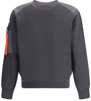 Parajumpers Ronde Hals Trui met Zip Pocket Grijs
