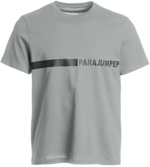 Parajumpers Space Tee Lichtgrijs T-shirts Parajumpers , Gray , Heren - 2Xl,Xl,L,3Xl
