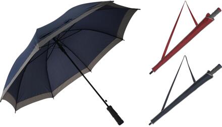 Paraplu 104 cm blauw of bordeaux verschillende