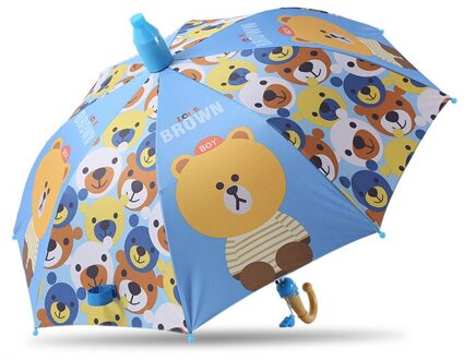 Paraplu Kids Mooie Regen Parasols Cartoon Eenhoorn Paraplu Kinderen Regenboog Paraplu Semi Automatische beer