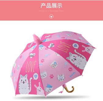 Paraplu Kids Mooie Regen Parasols Cartoon Eenhoorn Paraplu Kinderen Regenboog Paraplu Semi Automatische kat