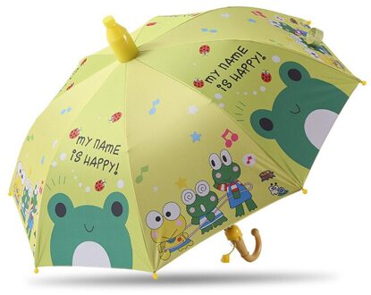 Paraplu Kids Mooie Regen Parasols Cartoon Eenhoorn Paraplu Kinderen Regenboog Paraplu Semi Automatische kikker