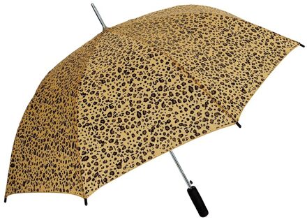 Paraplu - luipaard print - bruin/ zwart - D80 cm