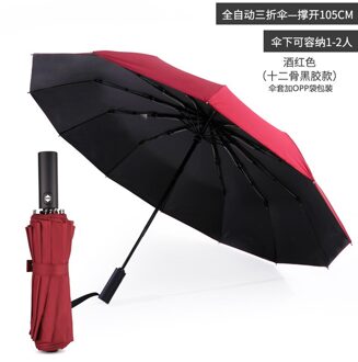 Paraplu Mannen Parasol Sombrillas Para Lluvia Uc Mannen Kinderen Paraplu Voor Meisjes Clear Regen Kids Zomer Parasol Kleine Zonnescherm wijn rood