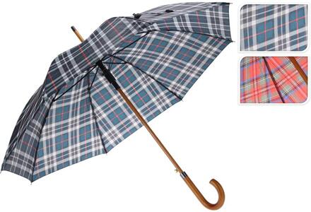 Paraplu ruit polyester dia105cm verschillende