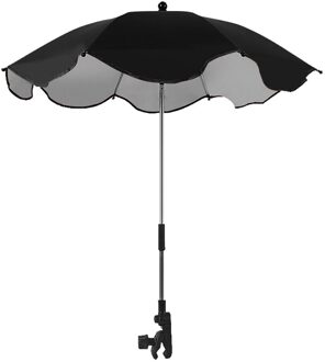 Paraplu Universele Leuke Baby Kinderwagen Paraplu Schaduw Paraplu Uv Zonnescherm Voor Kinderwagen Voor Zon Regen Bescherming #45 zwart