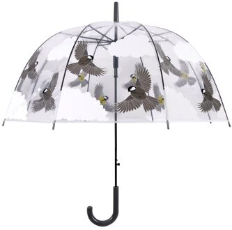 paraplu Vogel 80 cm polyester transparant