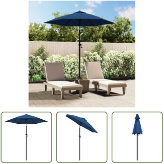 Parasol - 200 x 224 cm - Blauw en Donkergrijs