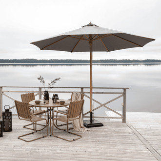 Parasol 'Adi' 330cm, kleur Grijs