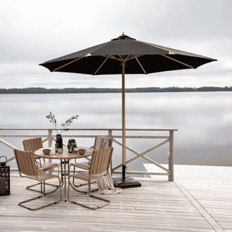 Parasol 'Adi' 330cm, kleur Zwart