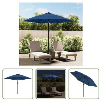 Parasol Blauw 300 x 248 cm - LED-verlichting en UV-bescherming