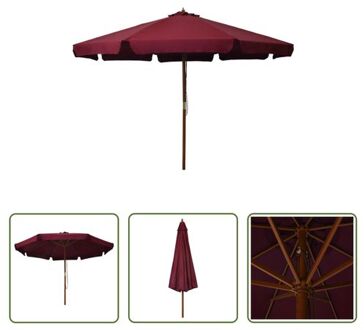 Parasol Bordeauxrood 330x254 cm - Anti-vervagend polyester - 48 mm paaldiameter