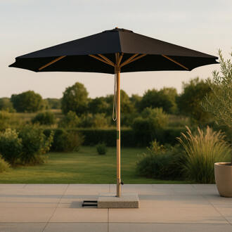 Parasol 'Damone' 300cm, kleur Zwart