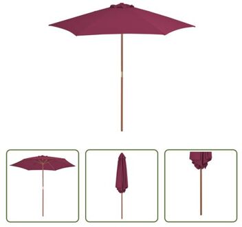 Parasol Elegant 270x244 cm - UV-beschermend polyester - 38 mm paaldiameter Rood