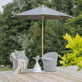 Parasol 'Genese' 270cm, kleur Grijs